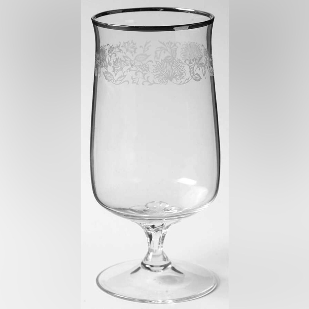 Lenox Vintage White Echo Platinum Trim Replacement Iced Tea Glass 6 3/8”, NWOT